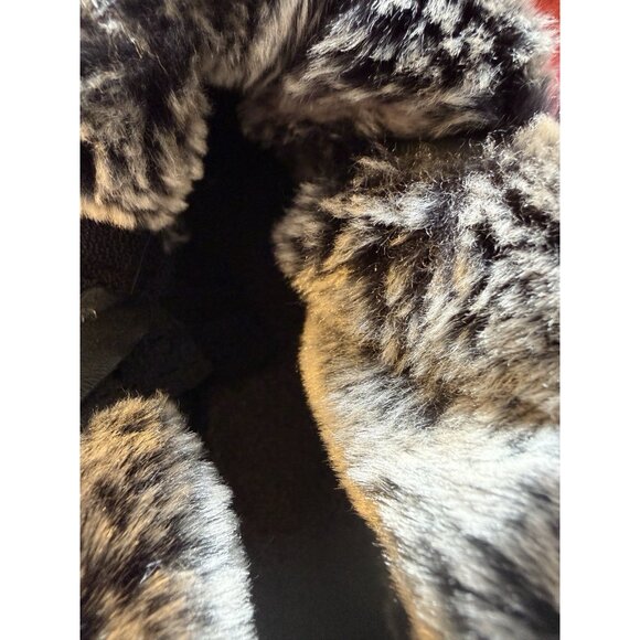 Black Fur Lined Ankle Boots Made In Canada Size 7 - Picture 14 of 16